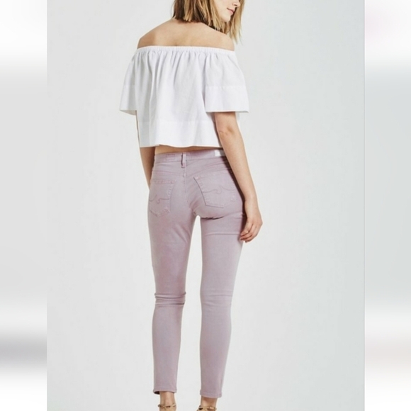 AG Adriano Goldschmied The Legging Ankle Super Skinny Stretch Denim 27R Lilac - Picture 2 of 16